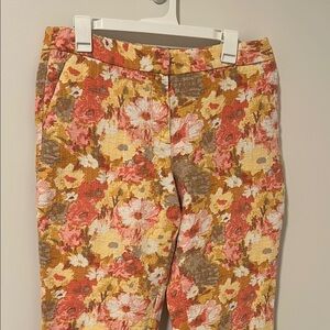 Talbots Signature Floral Spring Summer Pant Size 12